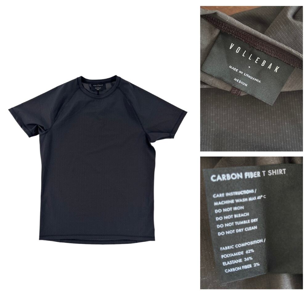 Vollebak Shirt Mens M Short Sleeve Carbon Fiber Performance Athletic Tee
